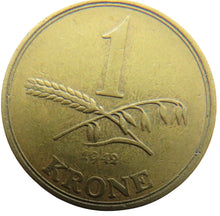 Load image into Gallery viewer, 1942 Denmark One Krone Coin
