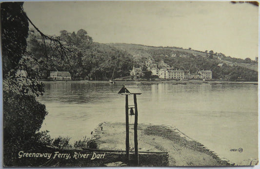 Vintage Postcard of Greenaway Ferry, River Dart