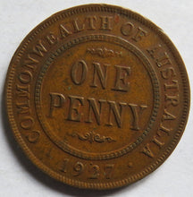 Load image into Gallery viewer, 1927 King George V Australia One Penny Coin
