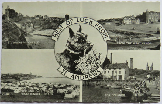 Vintage Postcard of Best of Luck From St Andrews