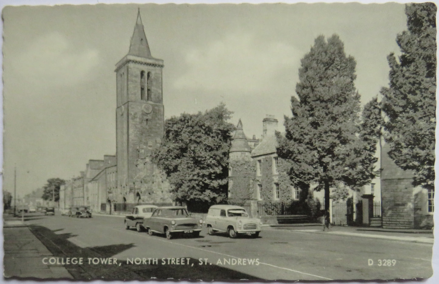Vintage Postcard of College Tower, North Street, St Andrews