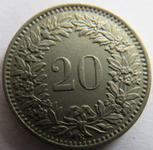 Load image into Gallery viewer, 1954 Switzerland 20 Rappen Coin
