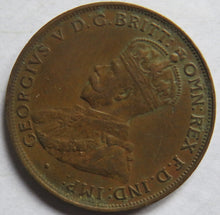 Load image into Gallery viewer, 1922 King George V Australia One Penny Coin
