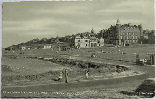 Vintage Postcard of St Andrews From The West Sands