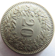 Load image into Gallery viewer, 1929 Switzerland 20 Rappen Coin
