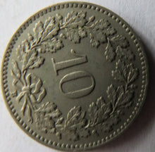 Load image into Gallery viewer, 1939 Switzerland 10 Rappen Coin
