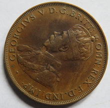 Load image into Gallery viewer, 1927 King George V Australia One Penny Coin
