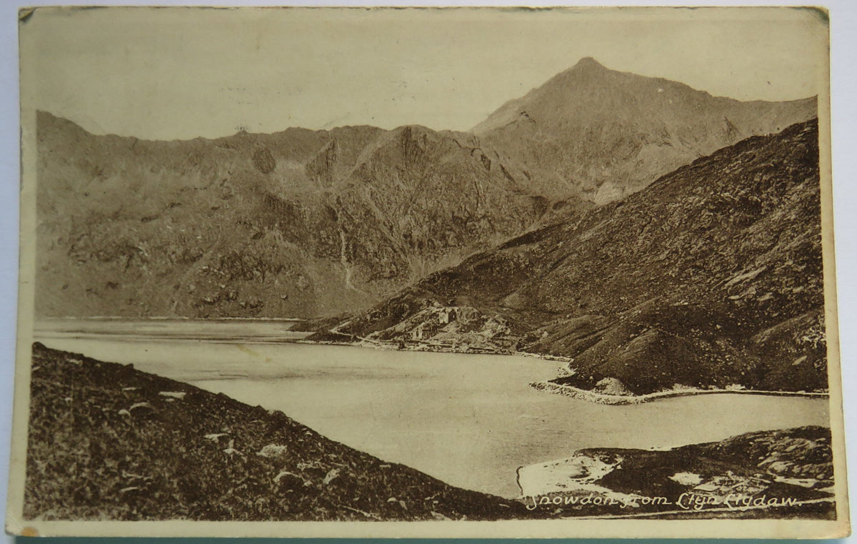 Vintage Postcard of Snowdon from Llyn Llydaw, 1948 image 1