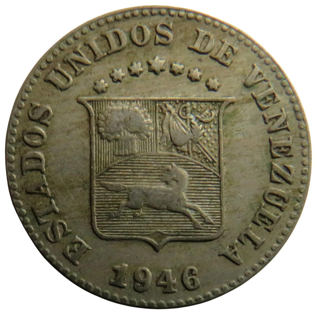 1946 Venezuela 5 Centimos Coin