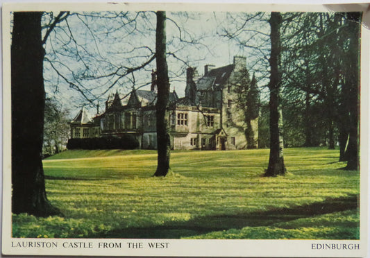 Vintage Postcard of Lauriston Castle From The West