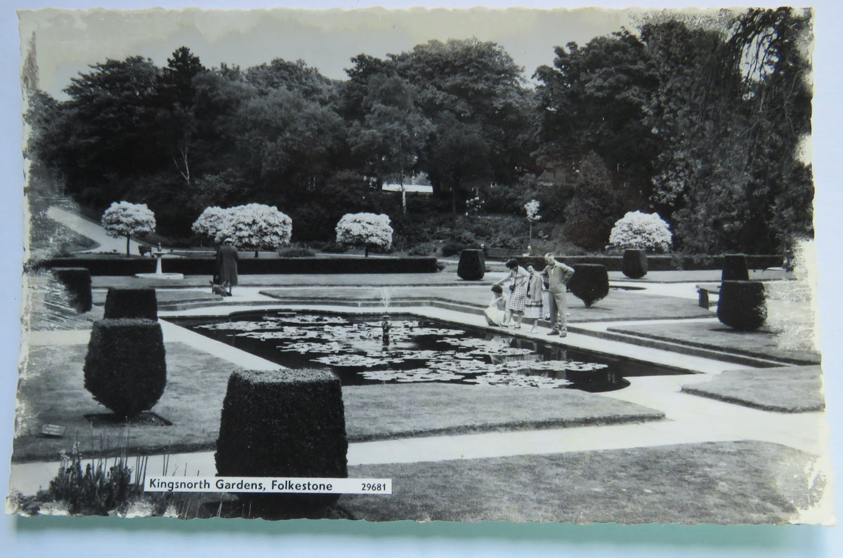 Vintage Postcard of Kingsnorth Gardens, Folkestone, A. H. & S "Paragon Series" image 1
