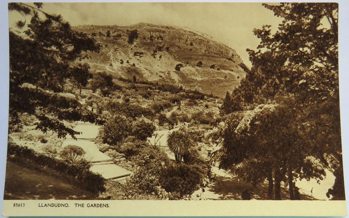 Vintage Postcard of Llandudno, The Gardens image 1