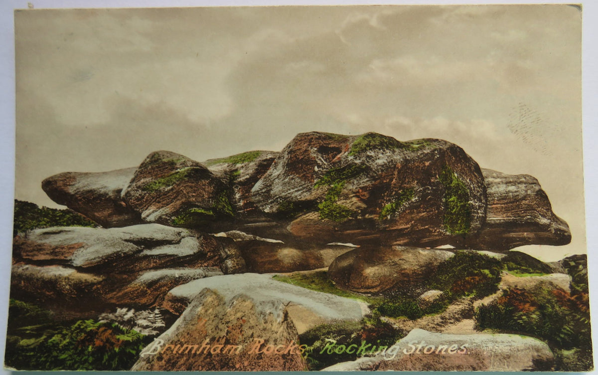 Vintage Postcard of Brimham Rocks, Rocking Stones, 1929 - Frith's Series image 1