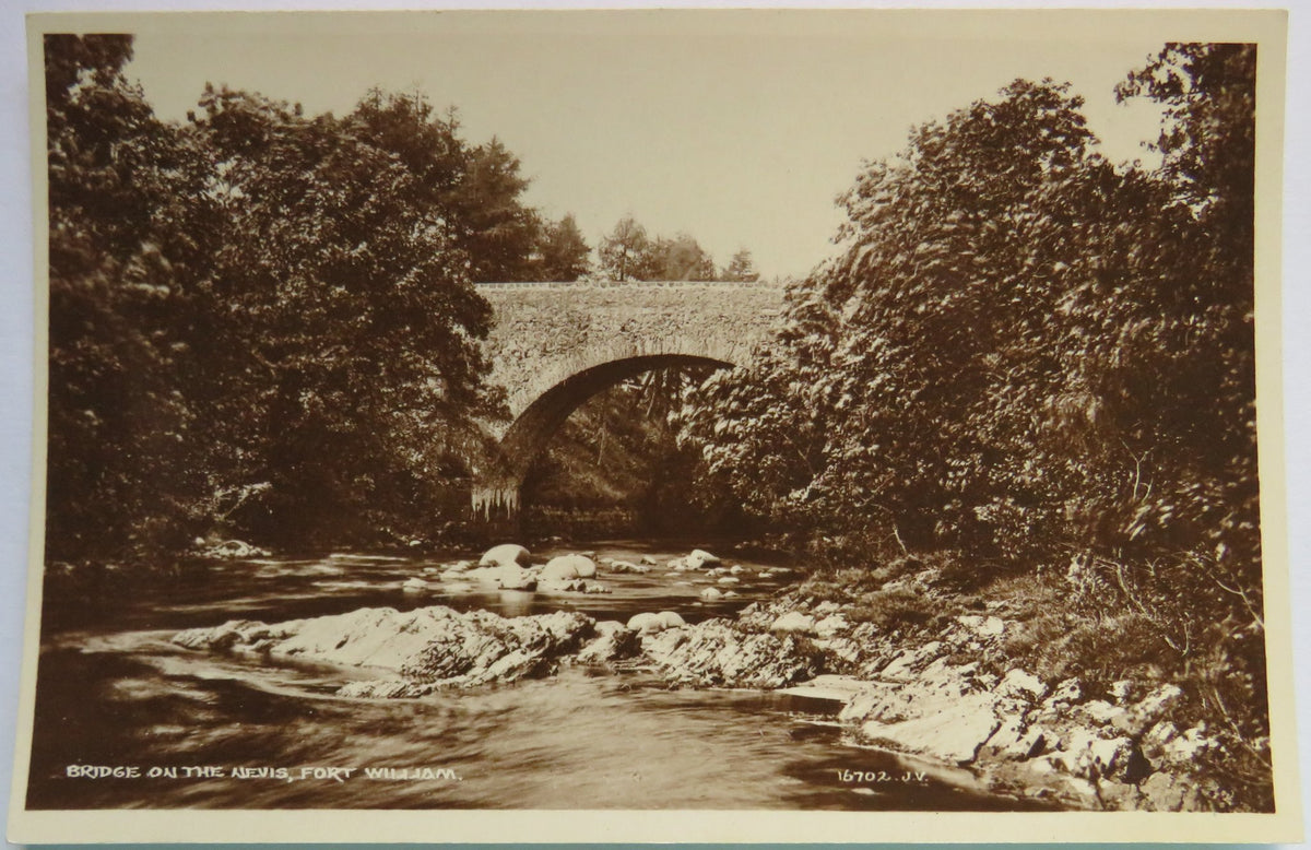 Vintage Postcard of Bridge on the Nevis, Fort William, Valentine's Postcard image 1