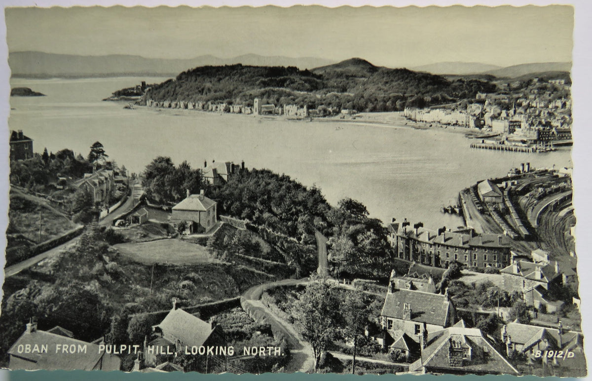 Vintage Postcard of Oban from Pulpit Hill, Looking North - Valentine's Postcard image 1