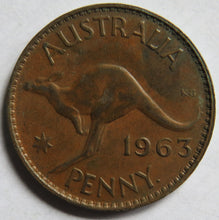 Load image into Gallery viewer, 1963 Queen Elizabeth II Australia One Penny Coin
