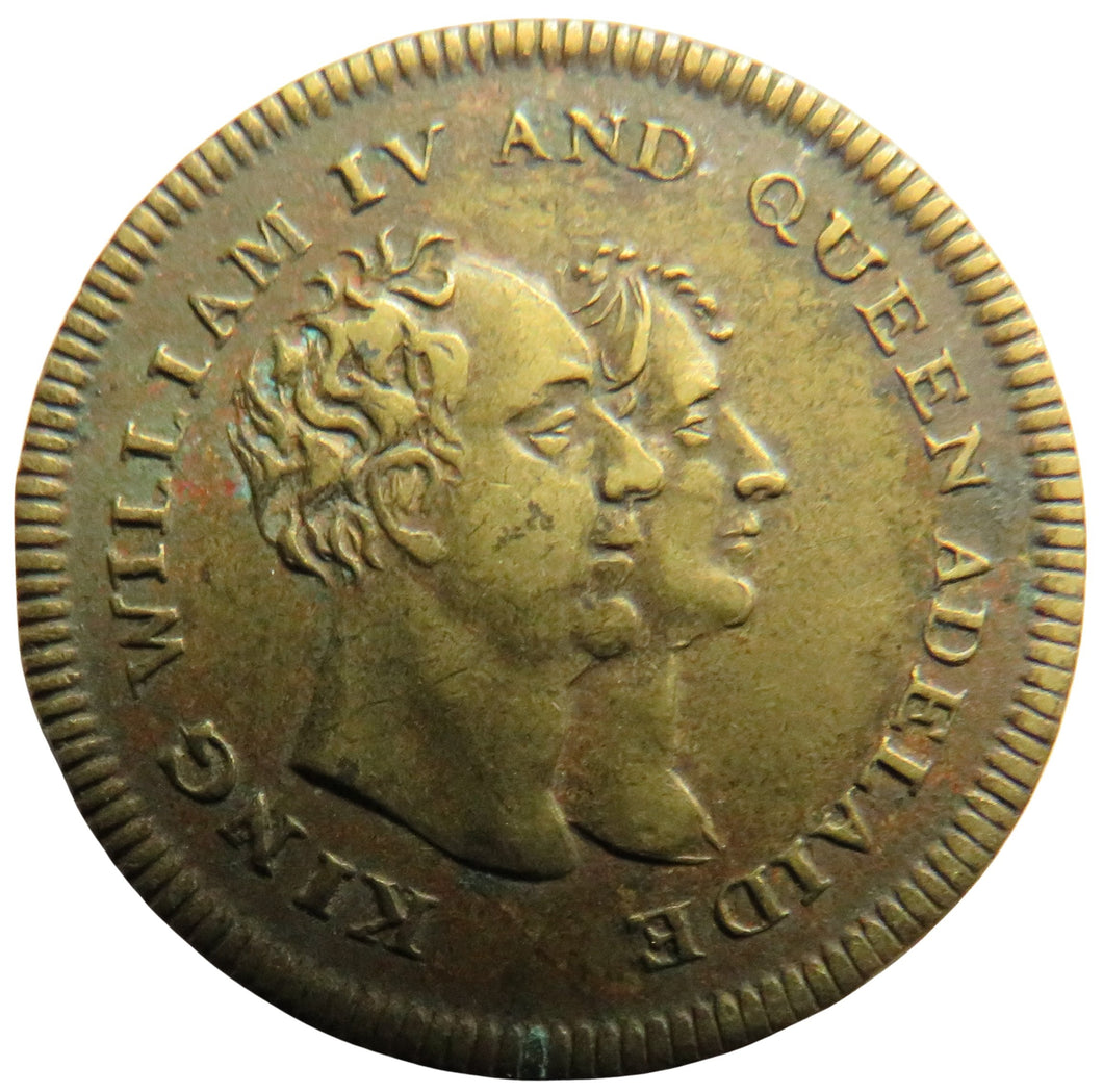 Proclaimed 1830 Crowned 1831 King William IV & Queen Adelaide Medallion