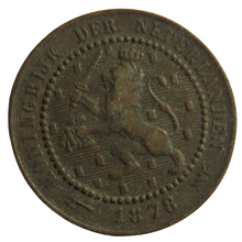 Load image into Gallery viewer, 1878 Netherlands One Cent Coin
