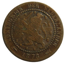 Load image into Gallery viewer, 1878 Netherlands One Cent Coin
