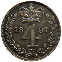 Load image into Gallery viewer, 1887 Queen Victoria Silver Maundy Fourpence Coin High Grade
