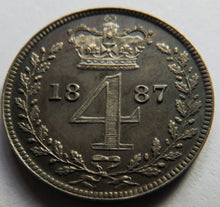 Load image into Gallery viewer, 1887 Queen Victoria Silver Maundy Fourpence Coin High Grade
