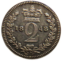 Load image into Gallery viewer, 1848 Queen Victoria Silver Maundy Twopence Coin High Grade
