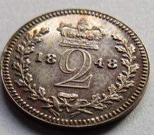 Load image into Gallery viewer, 1848 Queen Victoria Silver Maundy Twopence Coin High Grade
