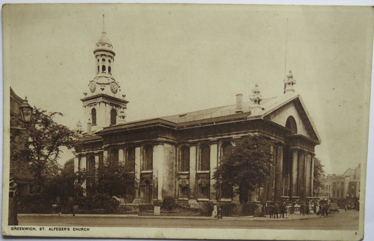 Vintage Postcard of Greenwich St Alfeger's Church