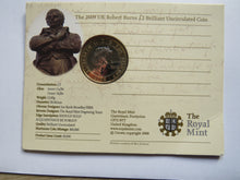 Load image into Gallery viewer, 2009 UK Burns Celebration Pack £2 Coin The Royal Mint
