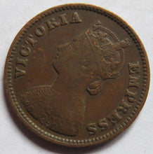 Load image into Gallery viewer, 1898 Queen Victoria India 1/2 Pice Coin
