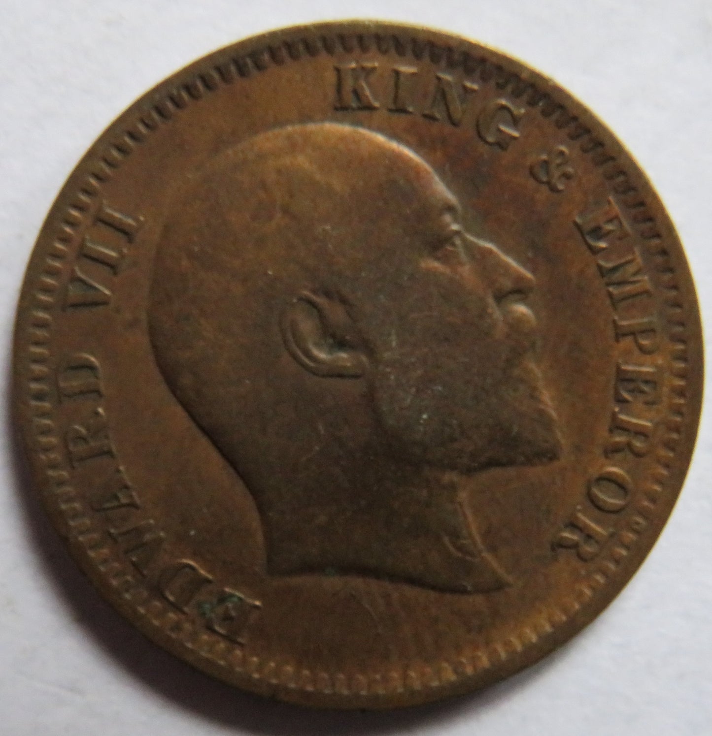 1908 King Edward VII India 1/4 Quarter Anna Coin