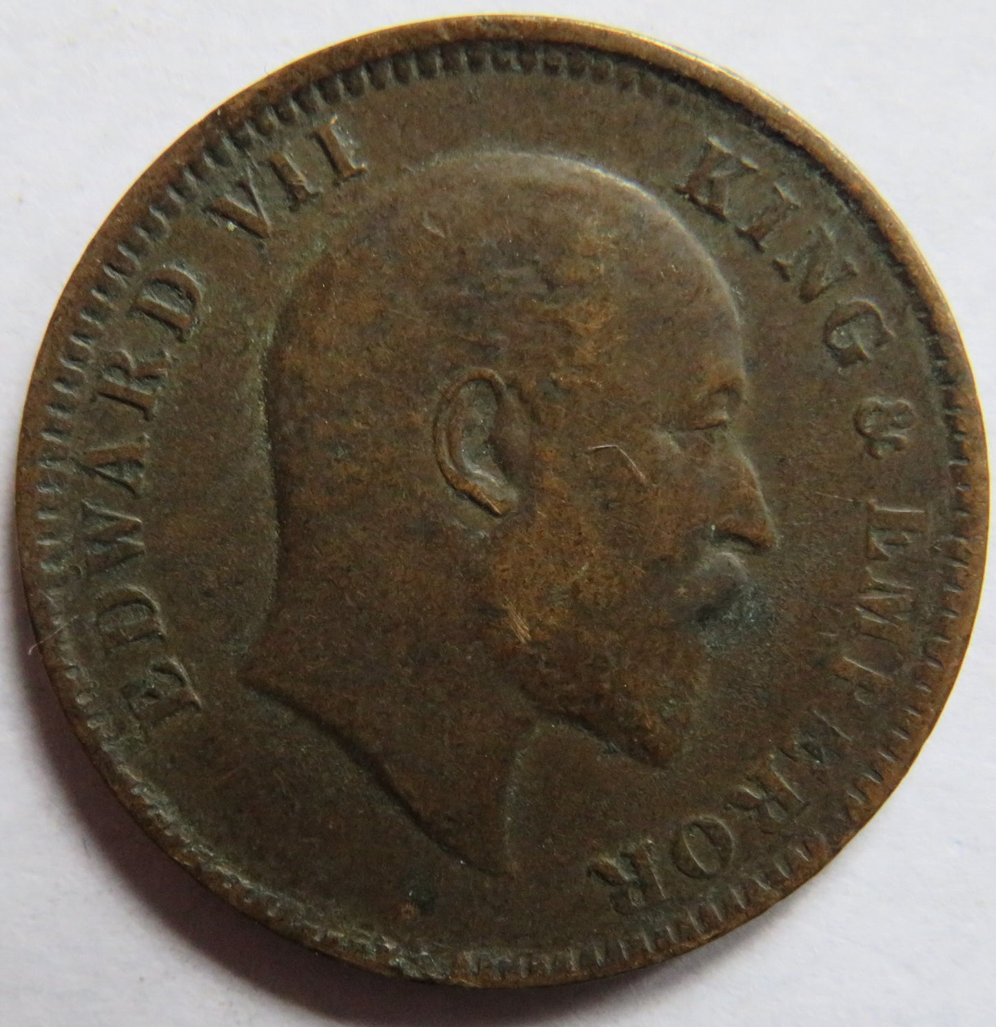 1907 King Edward VII India 1/4 Quarter Anna Coin