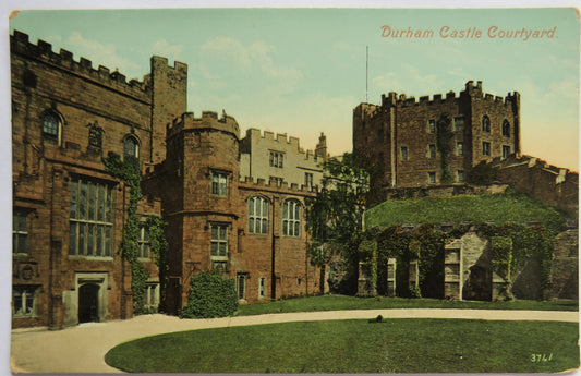Vintage Postcard of Durham Castle, Courtyard