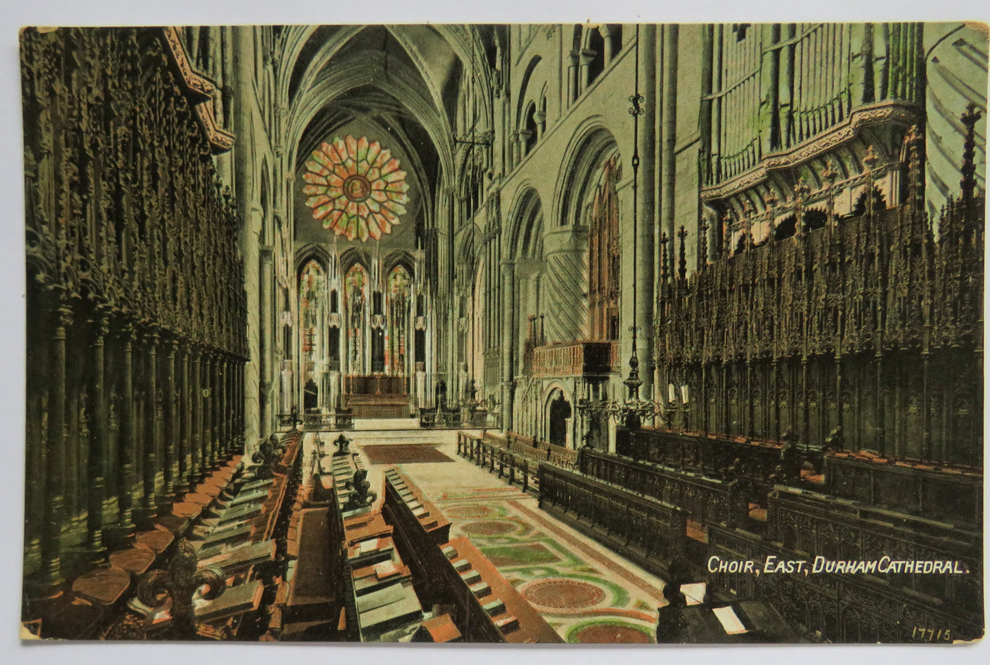 Vintage Postcard of Choir, East, Durham Cathedral