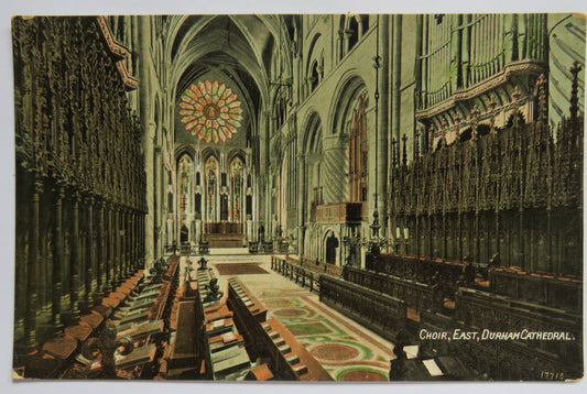 Vintage Postcard of Choir, East, Durham Cathedral