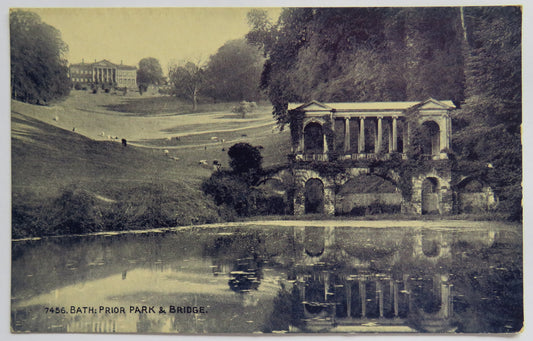 Vintage Postcard of Bath: Prior Park & Bridge