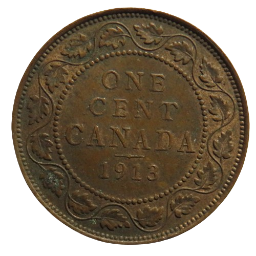 1913 King George V Canada One Cent Coin