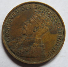 Load image into Gallery viewer, 1913 King George V Canada One Cent Coin
