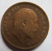 Load image into Gallery viewer, 1905 King Edward VII India 1/4 Quarter Anna Coin
