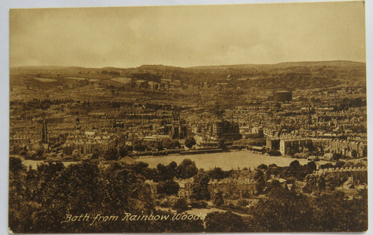 Vintage Postcard of Bath from Rainbow Woods