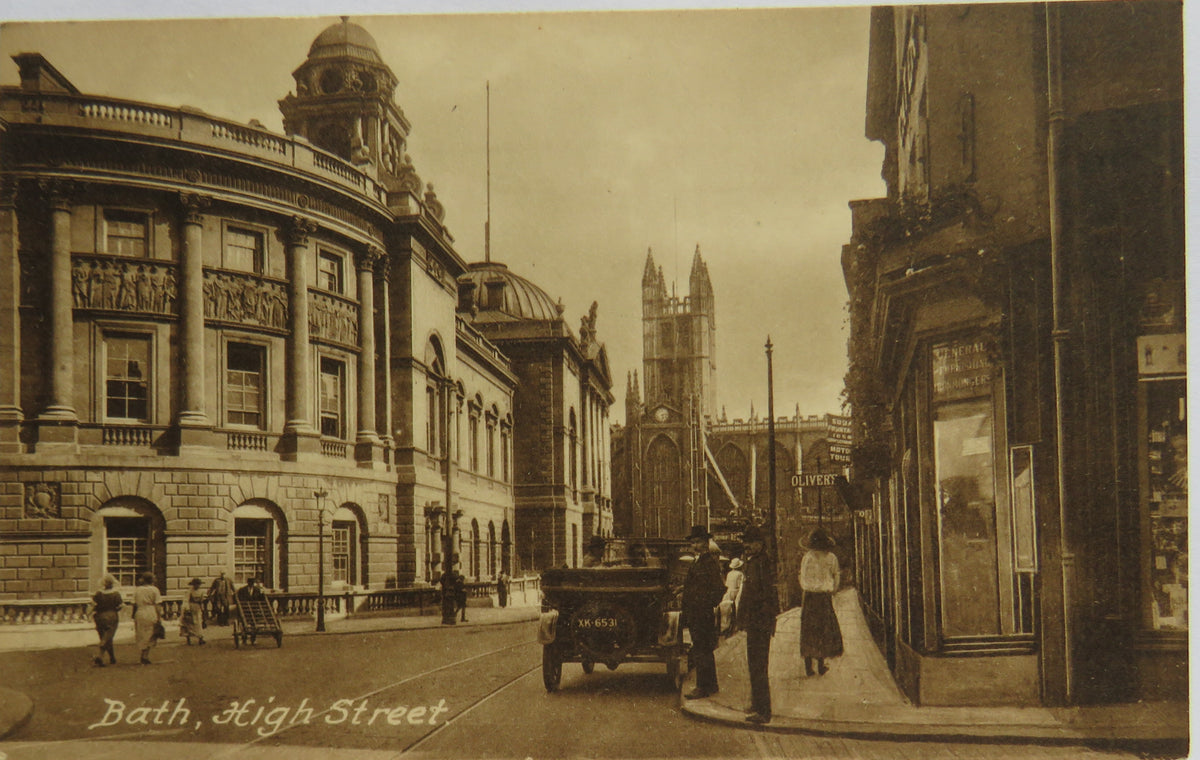 Vintage Postcard of Bath, High Street image 1