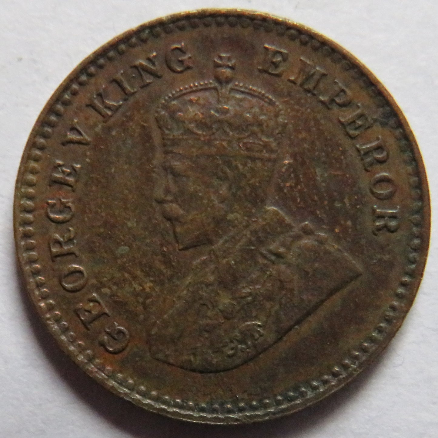 1932 King George V India 1/12th Anna Coin