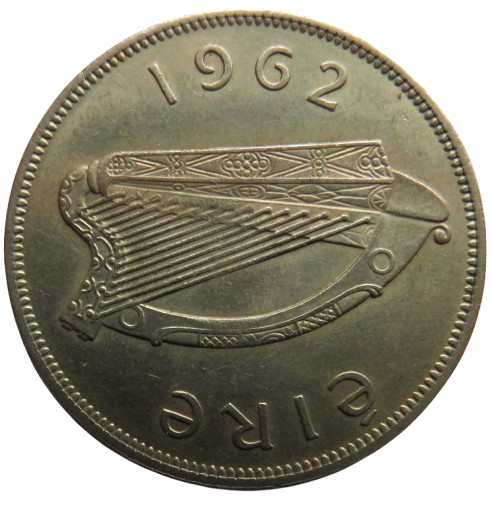 1962 Ireland Eire Halfcrown Coin