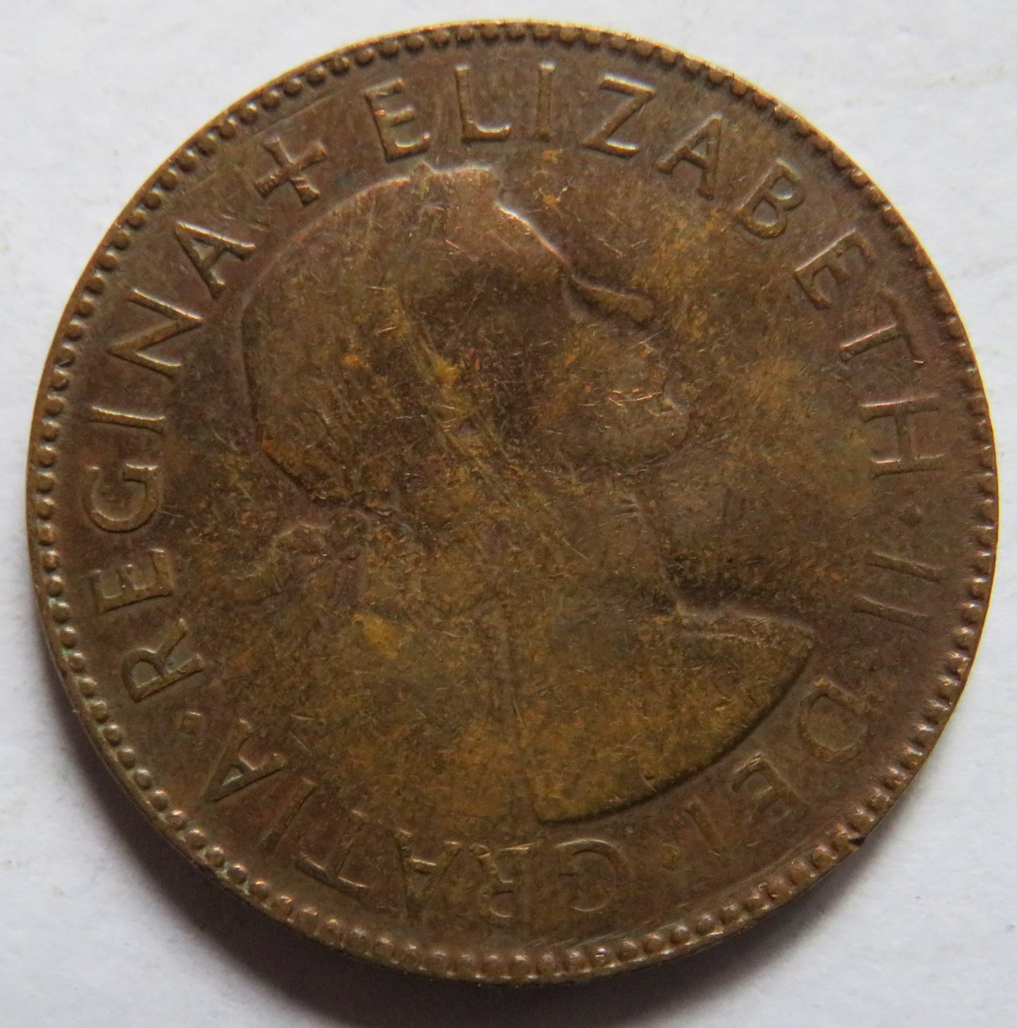 1954 Queen Elizabeth II Australia Halfpenny Coin