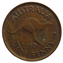 Load image into Gallery viewer, 1950 King George VI Australia Halfpenny Coin
