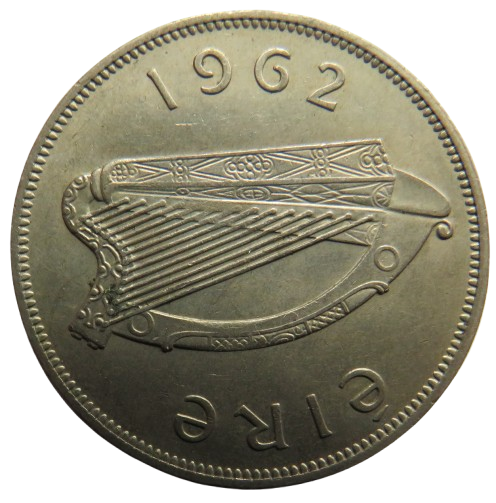 1962 Ireland Eire Halfcrown Coin