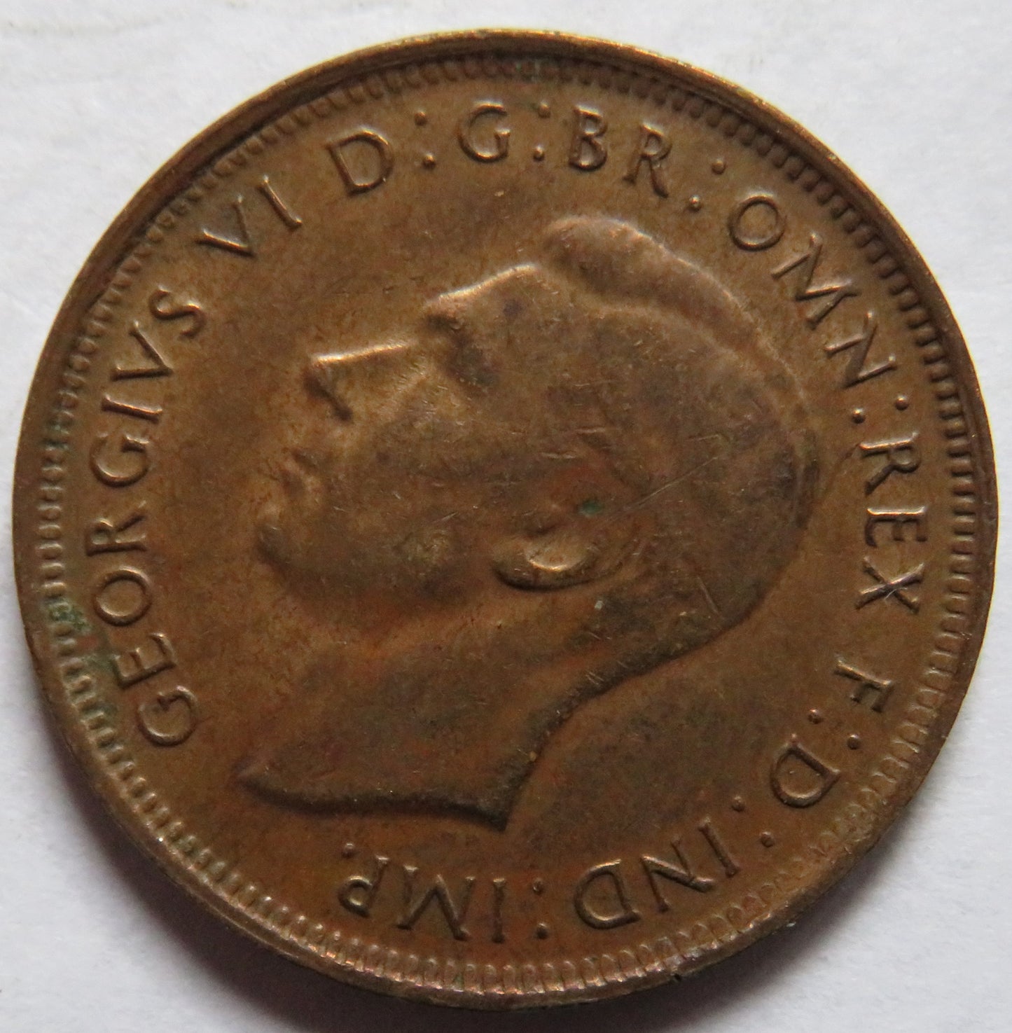 1947 King George VI Australia Halfpenny Coin