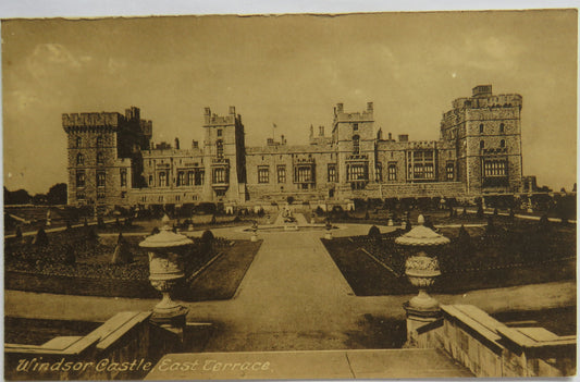 Vintage Postcard of Windsor Castle, East Terrace