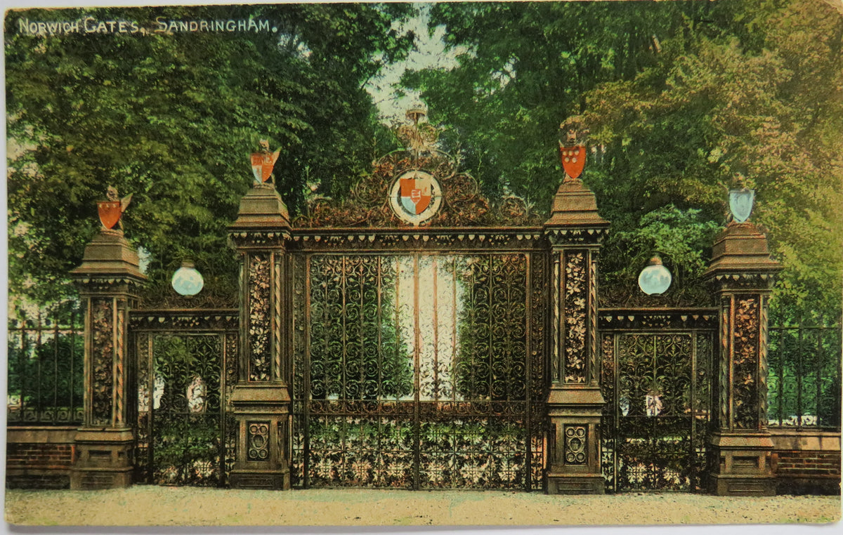 Vintage Postcard of Norwich Gates, Sandringham image 1