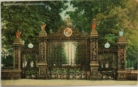 Vintage Postcard of Norwich Gates, Sandringham
